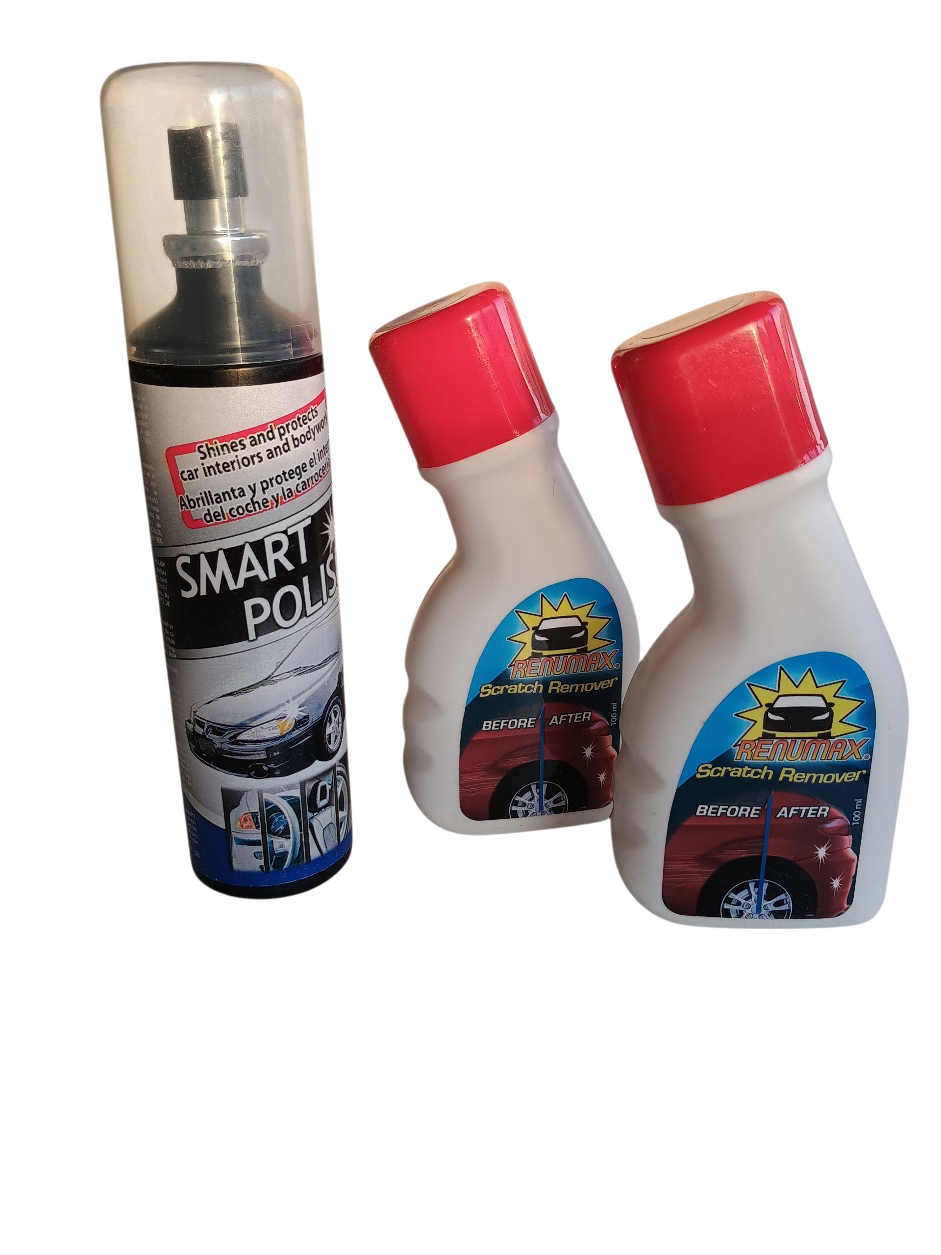 Kit 3 en 1 para coche: elimina arañazos, da brillo y aspira tu coche como un profesional